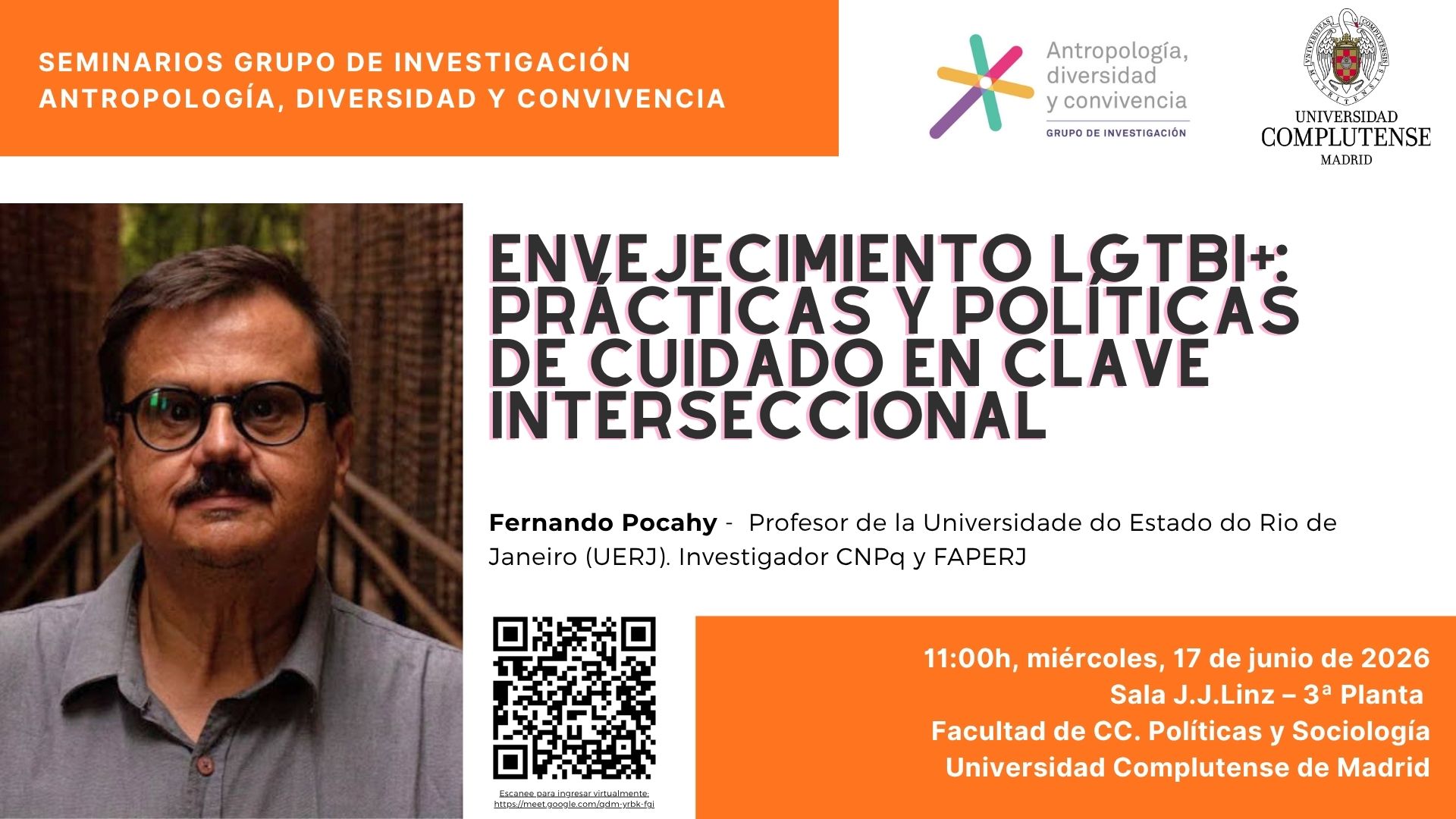 "Envejecimiento LGTBI+: prácticas y políticas de cuidado en clave interseccional" 
